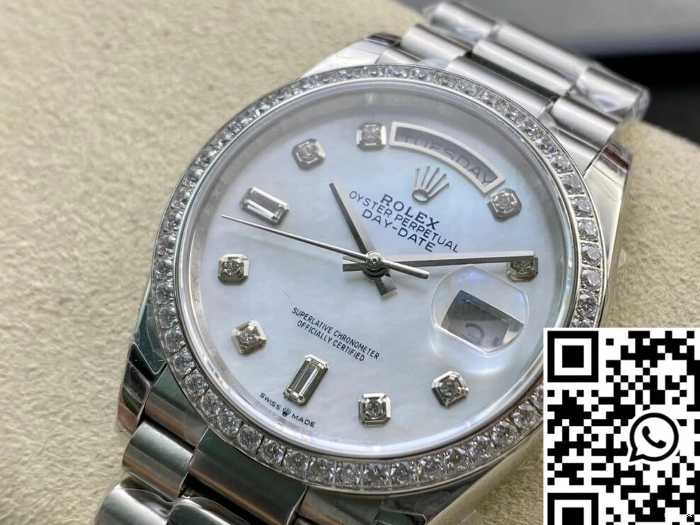 Factory Date Rolex Diamond-set 128396TBR-0005 Day Bezel EW 0318